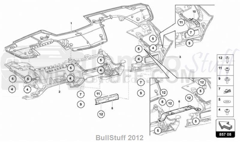 2020 Lamborghini AVENTADOR SVJ COUPE USA INSTRUMENT PANEL (857.08.00)
